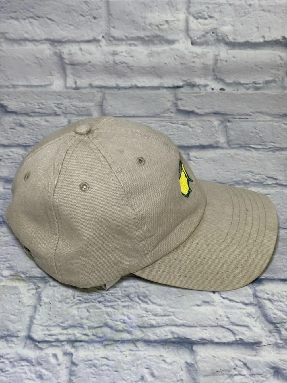 Vintage Masters Golf Hat Adjustable Tan Beige Baseball Cap American Needle Dad